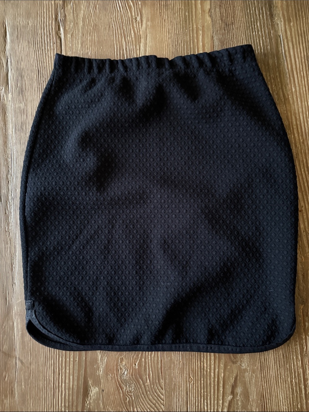 Max Studio Black Textured Pencil Skirt